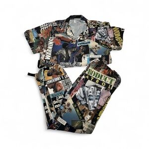 Frankie Collective Graphic Print Shirt and Pants Set